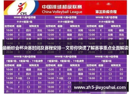 最新欧会杯决赛时间及赛程安排一文带你快速了解赛事重点全面解读 最新欧会杯决赛时间及赛程安排一文带你快速了解赛事重点全面解读