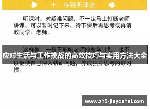 应对生活与工作挑战的高效技巧与实用方法大全